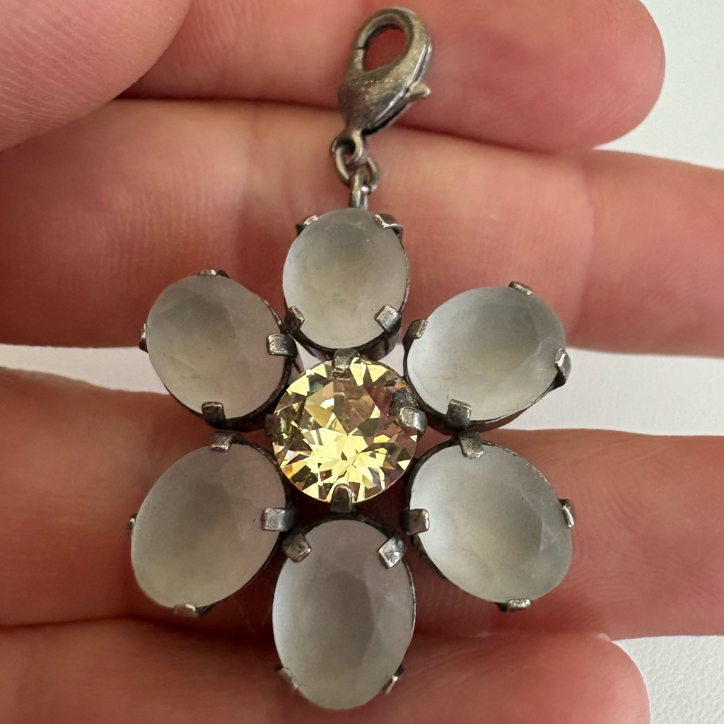 Sabika Garden Party Charm Pendant Daisy Flower Austrian Crystal 45$